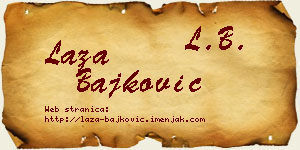 Laza Bajković vizit kartica